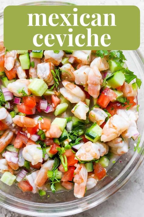 Ceviche Ceviche Recipe Fish, Best Ceviche Recipe, Ceviche Recipe Mexican, How To Make Ceviche, Seafood Ceviche, Mexican Ceviche, Shrimp Ceviche Recipe, Isabel Eats, Mexican Shrimp