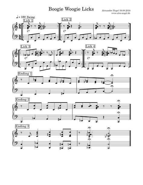 Download and print in PDF or MIDI free sheet music for Boogie Woogie Licks For Beginners arranged by Alexander Nagel for Piano (Solo) Easy Sheet Music, Types Of Hair Extensions, Free Piano, Boogie Woogie, Free Sheet Music, Piano Music, Hair Extensions, Sheet Music, Piano