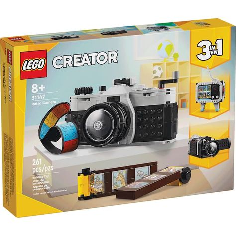 Lego Creator Sets, Lego Mario, Construction Lego, Shop Lego, Kids Camera, Lego Minecraft, Toy Camera, Retro Camera, Retro Videos