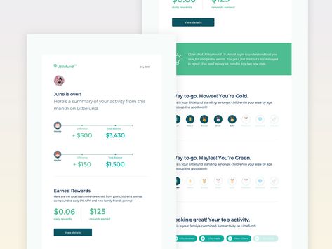 Monthly Email Report by Kay Sathienvantanee Weekly Report, Daily Rewards, Email Template, Email Templates, Global Community, Design