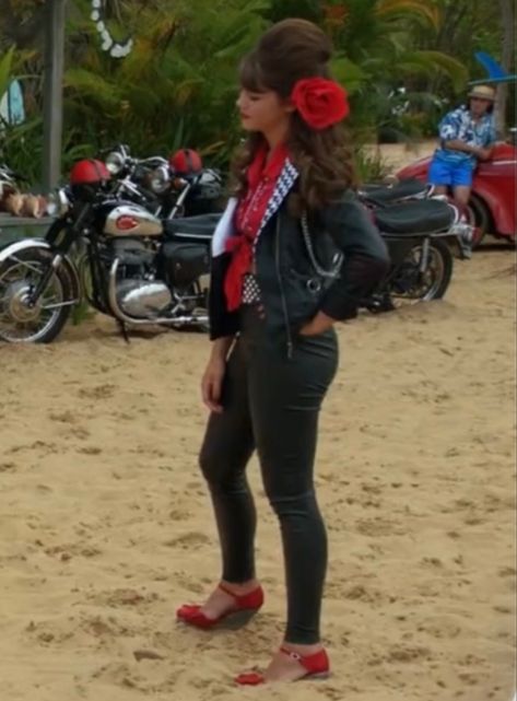 Teen Beach Movie Outfits Biker, Teen Beach Movie Bikers, Teen Beach Movie Outfits, Teen Beach Movie Costumes, Team Beach Movie, 50s Room, Side Baby, Homecoming Ideas