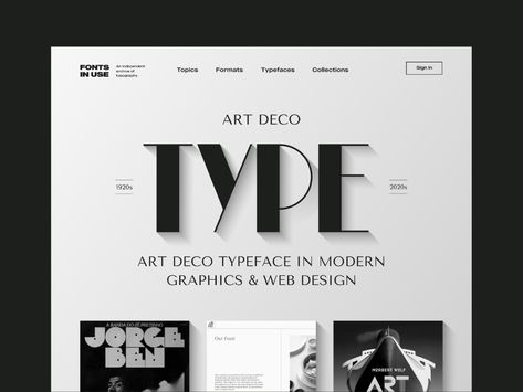 Art Deco Website, Black Website, Art Deco Font, Deco Font, Typography Images, Sports Website, Website Images, Agency Website, Typography Art