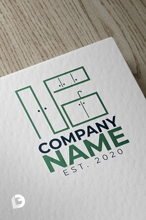 This logo can be used for various businesses, including: Kitchen cupboards, kitchen design, renovations, cabinet & cupboard installation. Kitchen Business Logo, Logo For Kitchen Business, Logos For Interior Design, Home Renovation Logo Design, Logo Kitchen Design, Kitchen Logo Design Branding, Cabinet Logo Design, Logo Design Furniture, Kitchen Appliances Logo