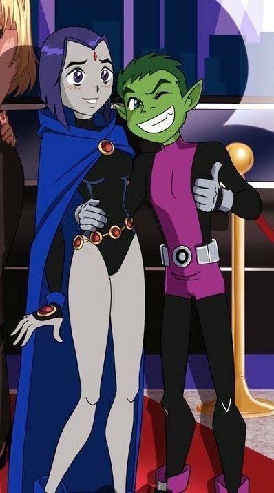 Fansatias Halloween, Raven Titans Costume, Raven And Beastboy Cosplay Costume, Beastboy And Raven Halloween Costume, Beast Boy X Raven Costume, Beastboy And Raven Costume, Beast Boy Halloween Costume, Raven Halloween Costume Teen Titans, Raven And Beastboy Titans Costume