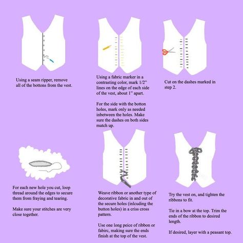 How To Make A Vest, Corset Diy, How To Make A Corset, Lace Up Vest, Diy Corset, Fair Outfits, Cyberpunk Clothes, Ren Fest, Corset Vest