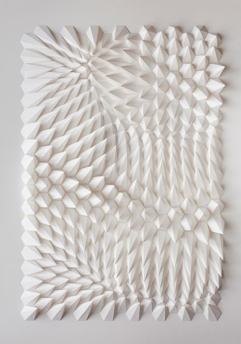 Origami Wall Art, Origami Wall, Computational Design, Cardboard Design, Paper Engineering, Abstract Paper, Origami Folding, Paper Sculptures, Parametric Design