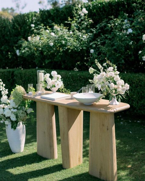 At times we find the welcome table is an after thought and many times it’s the first thing guests see when they enter your wedding. Give… | Instagram Welcome Table Decor Wedding, Wood Table Wedding, Welcome Table Wedding, Wedding Entry Table, Wedding Welcome Table, Reception Bar, Welcome Table, Ocean Wedding, Bali Wedding