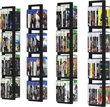 Media Storage Tower, Dvd Storage Shelves, Video Game Storage, Black Metal Shelf, Wall Mounted Storage Shelves, Dvd Shelves, Cd Dvd Storage, White Wall Shelves, Cube Storage Shelves