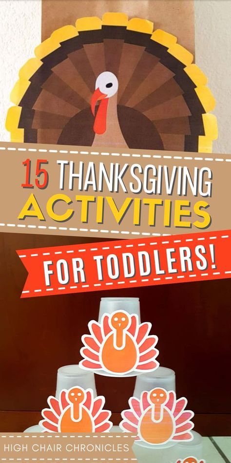 Looking for Thanksgiving activities for kids? Here are 15 fun and creative Thanksgiving activities for toddlers to do at home, for preschoolers and for kids in kindergarten and elementary school. You'll find easy and free Thanksgiving day crafts for kids, turkey activites for kids and enjoyable games, plus sensory play ideas, simple decorations, and more! Add these to your list of genius Fall activities for kids! Thanksgiving Day Crafts For Kids, Thanksgiving Food Activities, Thanksgiving Day Crafts, Kids Thanksgiving Games, Thanksgiving Activities For Preschoolers, Food Activities For Toddlers, Thanksgiving Activities For Toddlers, Thanksgiving Toddler Activities, Thankful Activities