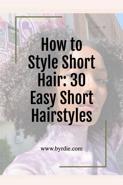 Fixing Short Hair, Easy Short Hairstyles, How To Style Short Hair, Short Layered Bob Haircuts, Style Short Hair, Short Bob Styles, Short Hair Up, Bob Haircut Curly, Chic Short Hair