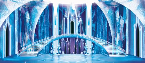 Haibert Sarkisian's Portfolio : Photoshop Design Frozen themed Ice Castle Interior... Frozen Backdrop, Frozen Palace, Fariy Tale, Winter Castle, Frozen Castle, Video Backdrops, Studio Backdrops Backgrounds, Ice Palace, Painted Backdrops