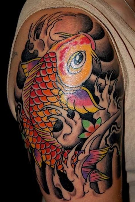 50 Koi tattoo meaning and Designs For Men and Women Pez Koi Tattoo, Japanese Fish Tattoo, Koi Fish Tattoo Meaning, Coy Fish Tattoos, Spring Tattoo, Koi Dragon Tattoo, Artistic Tattoos, Carp Tattoo, Japanese Koi Fish Tattoo