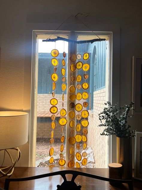 Dehydrated orange and lemon slices make for a beautiful, eclectic, earthy addition to your home decor.  Use as a wall hanging or in the window as a sun catcher! Mens Bedroom Decor, Window Suncatchers, Lemon Slices, Witch Diy, Lubbock Tx, Orange Decor, Tiny Apartment, Cozy Decor, Cozy Place