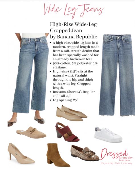 Cropped Jeans Outfit Fall, Wide Leg Cropped Jeans Outfit, Cropped Jeans Outfit, Dressed For My Day, How To Have Style, What Shoes To Wear, Culotte Style, Wide Leg Jeans Outfit, Jeans Outfit Fall