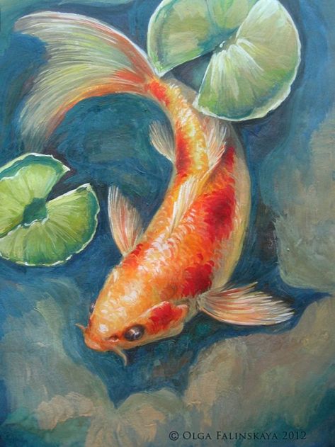 Ikan Air Tawar, Koi Painting, Koi Fish Drawing, Koi Art, Watercolor Fish, 강아지 그림, Oil Pastel Art, Soyut Sanat Tabloları, Fish Drawings