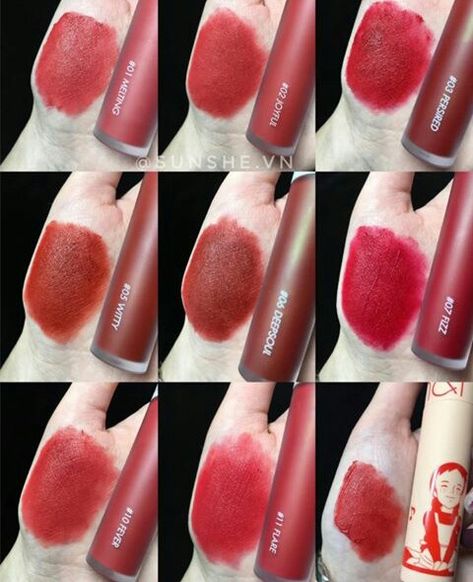 Romand Zero Velvet Tint Swatches, Romand Zero Velvet Tint, Red Velvet Lipstick, Vintage Hijab, Grooming Ideas, Lip Shades, Makeup 101, Buy List, Makeup Product