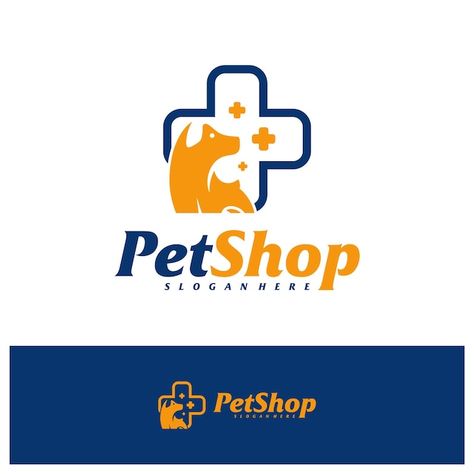 Vector pet health logo design template p... | Premium Vector #Freepik #vector #vet-logo #pet-logo #dog-logo #animal-hospital Health Logo Design, Creative Symbol, Hospital Logo, Pet Hospital, Logo Design Health, Pet Logo, Dog Logo, Social Media Design Inspiration, Health Logo