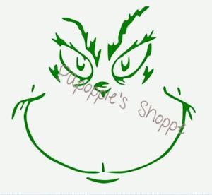 Halloween Chili, The Grinch Face, Personalized Christmas Shirts, Face Stencils, Grinch Face, Face Template, Christmas Craft Projects, Christmas Stencils, Christmas Decorations Diy Outdoor