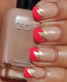 Lightning Bolt Nails, Lightning Nails, Zoya Nail, Zoya Nail Polish, Get Nails, Manicure Y Pedicure, Cool Nail Designs, Nail Art Inspiration, Fancy Nails