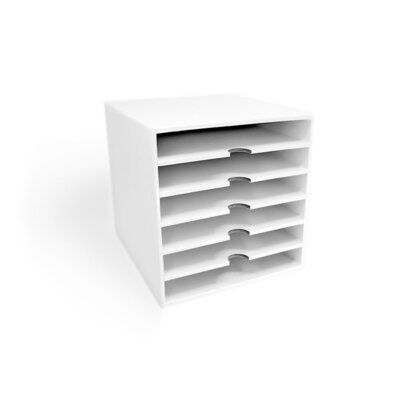 Scrapbook.com - Craft Room Basics - 6x6 Paper Storage - 6 Shelf Box - White Craft Room Desk, Ink Pad Storage, Shelf Box, Ikea Crafts, Craft Storage Box, Scrapbook Storage, Affordable Storage, Marker Storage, Paper Store