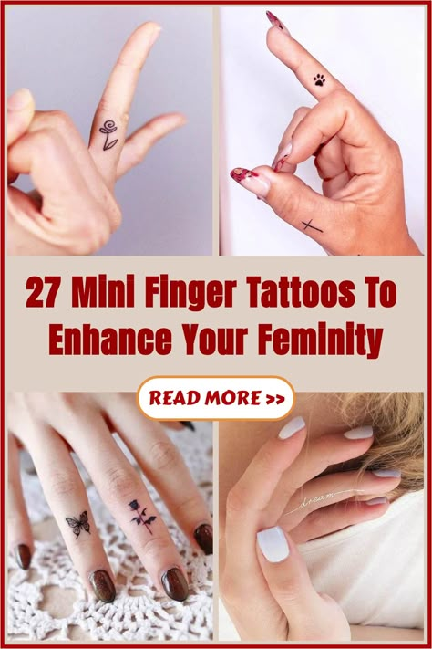 Curious to see how pretty a finger tattoo can be? Good! You’ve come to the right spot. Finger tattoos are popular, especially… Small Finger Tattoo Ideas For Women, Line Tattoos Finger, Tattoos For Fingers, Family Finger Tattoo, Cute Thumb Tattoos, Cute Hand Tattoo, Letter Finger Tattoos For Women, Mother Daughter Tattoos Finger, Finger Tattoos For Sisters