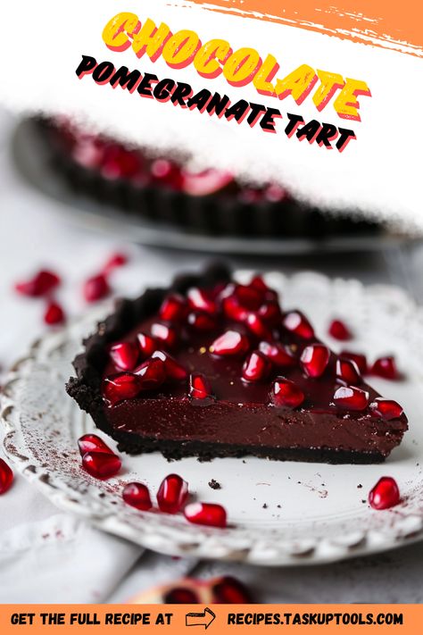 Indulge in the exquisite flavors of our Chocolate Pomegranate Tart, where rich, velvety chocolate meets the vibrant tang of fresh pomegranates. This stunning dessert not only pleases the palate but also makes an eye-catching centerpiece for any occasion. Perfect for holidays, dinner parties, or a special treat, this tart is easier to make than you might think! Discover the step-by-step recipe and tips to create a beautiful, delicious masterpiece that will impress your friends and family. Elevate your Pomegranate Tart, Pomegranate Dessert, Chocolate Tart Recipe, Chocolate Pomegranate, Chocolate Tarts Recipe, Oreo Cookie Crust, Oreo Crust, Recipe Dessert, Tart Recipe