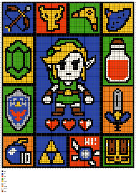 Check out my new C2C Legend of Zelda crochet blanket pattern. Designed by Magic Yarn Pixels Nerdy Crochet Blanket, Rick And Morty Crochet Pattern, Zelda Tapestry Crochet, Anime C2c Crochet, Breath Of The Wild Pixel Art, Crochet Zelda Pattern, Zelda Cross Stitch Patterns Free, Pixel Blanket Crochet, Zelda Alpha Pattern