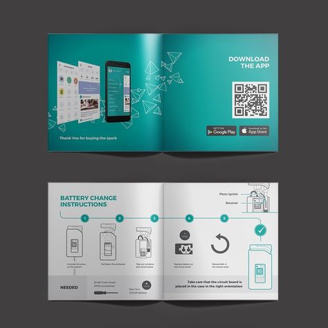 Winning design by kzine Windows Ideas, Medical Packaging, Manual Design, Brand Manual, Design Brochure, Instructional Design, Box Packaging Design, Instructions Booklet, Book Design Layout