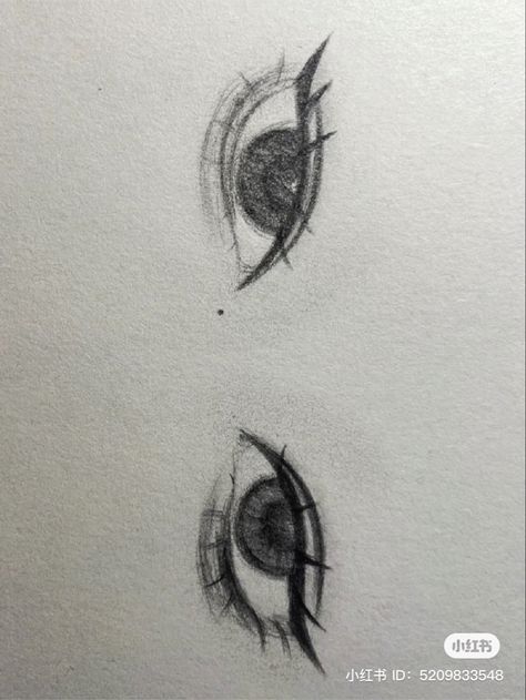 Eye Sketch Easy, Easy Eye Drawing, Realistic Eye Drawing, Cute Eyes Drawing, Eye Drawing Tutorials, Eye Sketch, Art Tools Drawing, 인물 드로잉, 캐릭터 드로잉