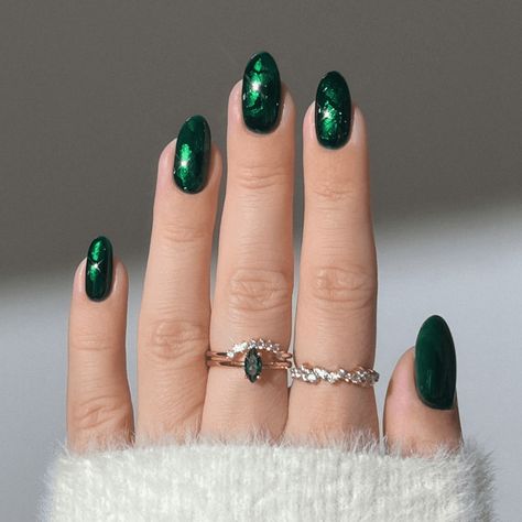 Elphaba Nails Wicked, Wicked Manicure, Wicked Inspired Nails, Elphaba Nails, Glinda And Elphaba, Wicked Nails, Emerald Nails, Elphaba And Glinda, City Nails