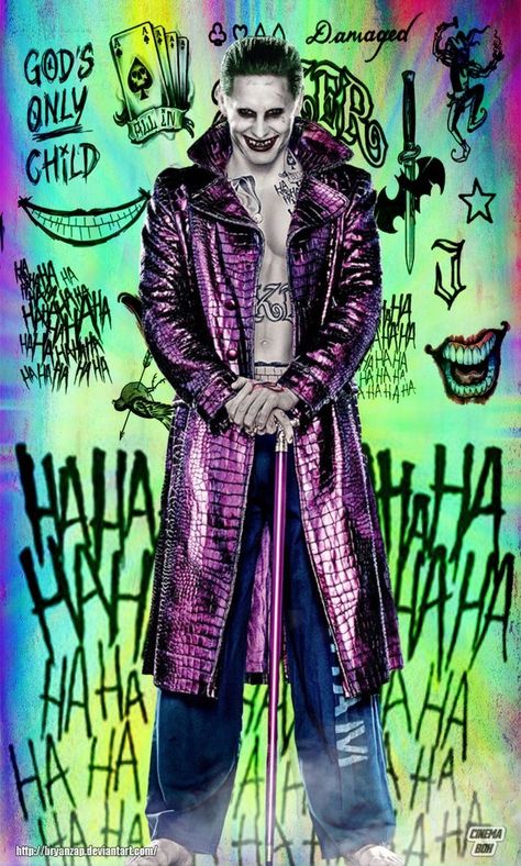 Harley Quinzel, Jared Leto Joker, Leto Joker, Harley And Joker Love, Joker Drawings, Joker Comic, Der Joker, Joker Images, Joker Poster