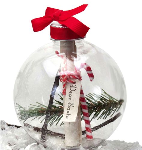 Clear Christmas Ornaments Diy, Snowman Handprint Ornament, Santa Handprint, Message From Santa, Clear Christmas Ornaments, Handprint Ornaments, Handprint Christmas, Clear Ornaments, Christmas Ornaments Homemade