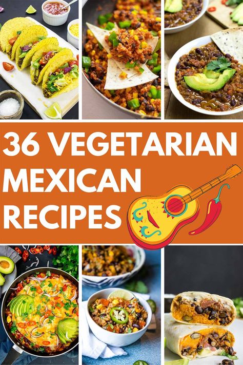 Mexican recipes are versatile, vibrant and always delicious. Find some new favorites in this list from HurrytheFoodUp. With a few simple ingredients, you can make vegetarian or vegan dishes with fabulous flavours. Scroll through our colourful list of authentic Mexican dishes from breakfast burritos, speedy lunchtime tacos to sizzling tasty pizzas – ideal for any vegetarian or vegan diet. #vegan #vegetarian #quickmeals #mexican #recipes #dinner #breakfast Vegetarian Mexican Pizza, Authentic Mexican Dishes, Vegan Enchilada Casserole, Mexican Bean Soup, Vegetarian Mexican Recipes, Vegetarian Quesadilla, Lentil Tacos, Vegan Enchiladas, Vegetarian Mexican