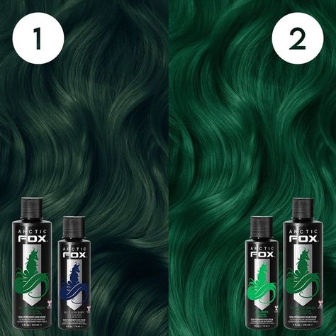 green hair colors, green hair mixes, hair inspo, trending green hair, forest green, swamp green, emerald green Arctic Fox Green, Fox Hair Dye, Emerald Hair, Green Hair Dye, Hair Doo, Split Dyed Hair, Fox Hair, Arctic Fox Hair Color, Night Hairstyles