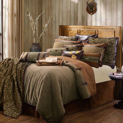 Rustic Bedding Sets, Beautiful Bed Designs, Lodge Bedding, Beautiful Bedding Sets, Western Bedding, Cabin Bed, Full Bedding Sets, Rustic Bedding, Twin Bed Sets