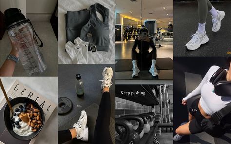 Gym Aesthetic Macbook wallpaper Workout Aesthetic Landscape, Gym Aesthetic Desktop Wallpaper, Workout Aesthetic Notion Cover, Workout Collage Wallpaper, Fitness Aesthetic Collage, Fitness Aesthetic Wallpaper Desktop, Gym Laptop Wallpaper, Gym Inspo Wallpaper, Workout Aesthetic Collage