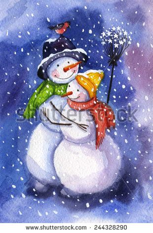 Watercolor Snowman, Snowman Photos, Snowmen Pictures, Snowman Images, Cats Art Drawing, Christmas Snowmen, Welcome Winter, Winter Illustration, Snowman Painting