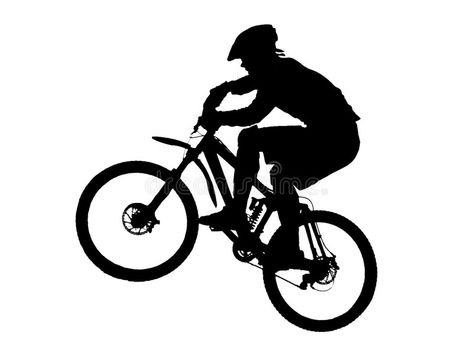 Mountain biker. Jump with a mountain bike (with vector eps format #Sponsored , #sponsored, #Ad, #biker, #mountain, #eps, #Jump Cycle Pic, Bike Clipart, Bicycle Party, Bike Silhouette, Cycle Logo, Bicycle Tattoo, Trans Art, Bike Drawing, Motion Design Animation