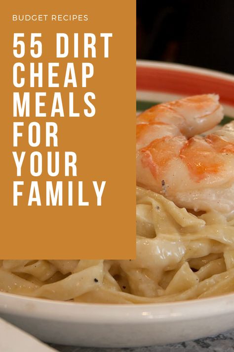 Struggling with rising food prices? Discover 55 Dirt Cheap Meals that feed your family for less than $5 per meal! From hearty soups to budget-friendly casseroles and easy breakfast ideas, these affordable recipes are perfect for frugal living. Save money without sacrificing taste with these simple, delicious meals that are easy to make and even easier on your wallet!

#FrugalLiving #SaveMoney #BudgetMeals #CheapMeals #EasyRecipes #FamilyDinner #MealPlanning #MoneySavingTips #FrugalRecipes #GroceryBudget #CheapEats #FrugalFood #InflationProof #DinnerOnABudget Frugal Recipes Healthy, Simple Delicious Meals, Healthy Meals On A Budget, Dirt Cheap Meals, Easy Meal Prep Ideas, Affordable Recipes, Meals On A Budget, Frugal Recipes, Dinner On A Budget