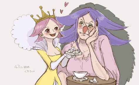 Brulée & Broyé Charlotte by @rukokku82 - #Onepiece Charlotte Brulee One Piece, Brulee One Piece, Charlotte Brulee, Charlotte Family, Big Mom Pirates, Big Mom, One Piece Meme, Kid N Teenagers, One Piece Funny