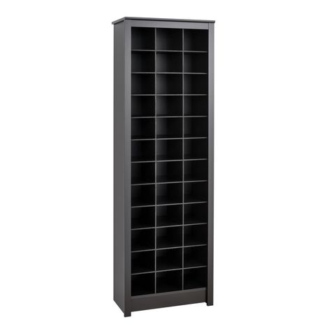 Prepac 36 Pair Shoe Storage Rack, Black - Walmart.com - Walmart.com Pull Out Shoe, Custom Master Closet, Prepac Furniture, Shoe Storage White, Shoe Storage Ideas For Small Spaces, Shoe Storage Diy, Space Saving Shoe Rack, Shoe Cubby, Shoe Storage Ideas