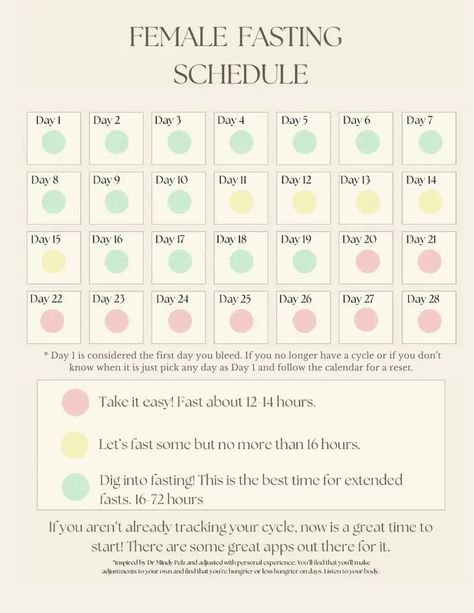 Team Version_Female Fasting Calendar (4).pdf Fasting Calendar, Fasting Challenge, 17 Day, Take It Easy, 10 Days, Let It Be, Health, 10 Things, Quick Saves