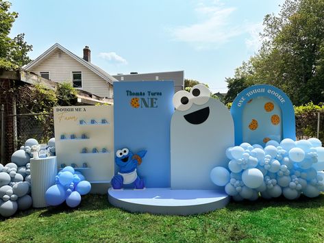 #onetoughcookie #cookiemonster #tabledecor #custommenus #tablescape #1stbirthday #eventplanning #eventdesign #eventdecor #njeventplanner #custombackdrop #floral Cookie Monster Birthday Backdrop, Cookie Monster 1st Birthday Backdrop, Cookie Monster Theme Party, Sesame Street Baby Shower Ideas, Cookie Monster Baby Shower Theme, Sesame Street Birthday Party Ideas 1st, Cookie Monster Backdrop, First Birthday Party Ideas Boy, Cookie Monster Baby Shower Ideas