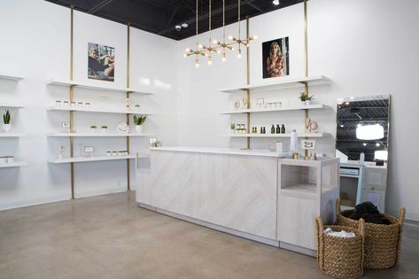 Uncommon James Store, Blowout Bar, Uncommon James, Kristin Cavallari, Retail Store Design, Fashion Stores, Vermeil Jewelry, White Pumpkins, Work Ideas