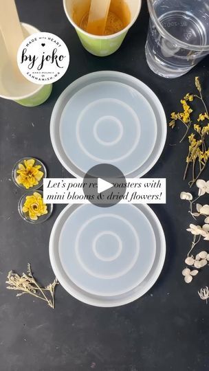 8.1K views · 740 reactions | 🌸SAVE & SHARE with your fellow resin friends! Here is a super easy resin coaster tutorial featuring one of my mini resin blooms! Of course I had to add one of these because that’s my thing, but you don’t have to, instead add a real dried flower as a main focal point in your arrangement!

🤩The gold is created using a gold mica powder. The white is just resin mixed with white pigment paste. 

🌸Dried Flowers: Did I dry these myself? Nope! 😉 I purchased these either online or from local flower shops already dried. 

💧 THE RESIN: @craftresin
➡️10% OFF Code: Madewithheart_byjoko_10
🔗Go to Linktree in bio!

🌸🌸Interested in seeing all the products I use? Check out the link in my bio!

#resinart #floweroftheday #resinart_daily #artoftheday #resinartistsofinstagr Resin Coaster Gold, Resin Flower Coasters Diy, Coaster Resin Ideas, Resin Coasters Ideas, Resin Flower Coasters, Diy Resin Coasters, Coaster Tutorial, Epoxy Diy, Coasters Diy