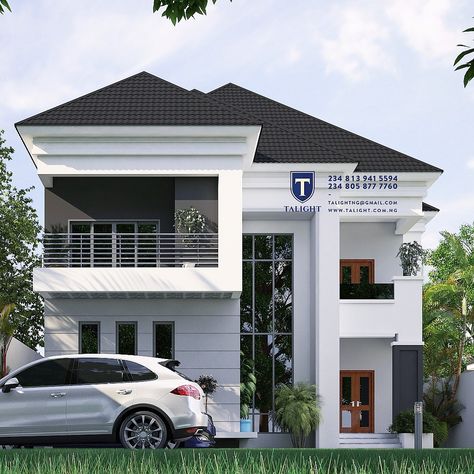 Nigeria Duplex Design, Modern Duplex Design, Duplex Facade, Design Kantor, Apartments Exterior, Duplex Plans, Modern Small House Design, Duplex Design, Classic House Exterior