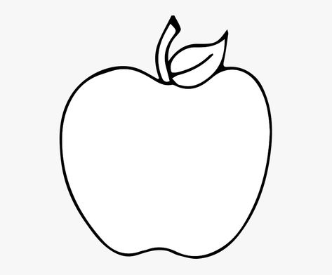 Drawing Of Apple, White Apple, Drawing From Shapes, Apple Pictures Drawing, How To Draw Apple, Apple Pictures, White Drawing, Clip Art Black And White, Apple Png