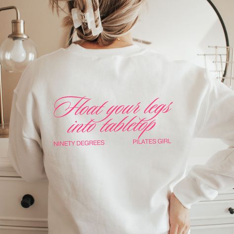 pilates sweatshirt, crewneck, cute sweatshirt, pilates girl gift, pilates lover, workout aesthetic Pilates Merchandise, Pilates Attire, Pilates Sweatshirt, Pilates Style, Pilates Motivation, Aesthetic Club, Pilates Workout Clothes, Pilates Shirt, Club Pilates