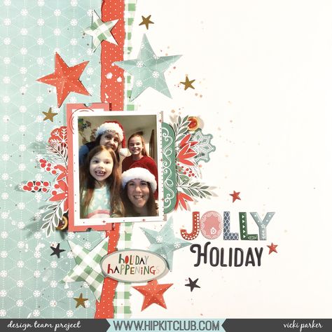 Jolly Holiday - Winter Scrapbook Layouts, Kaisercraft Layouts, Christmas Layout, Winter Scrapbooking, Scrapbook Christmas, Christmas Scrapbook Pages, Christmas Scrapbook Layouts, Christmas Scrapbooking, Holiday Scrapbook