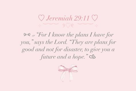 ׂ ୨୧⸝⸝Jeremiah 29:11 ⁺ 𓂋 𓈒 ♡ Jeremiah 29 11 Desktop Wallpaper, 29:11 Jeremiah, Jesus Aesthetic Quotes, Bible Verse About Prayer, Jeremiah 29:11 Wallpaper Aesthetic, Angelic Quotes, Jeremiah 29:11, Pink Bible Verse Wallpaper, Jesus Widgets